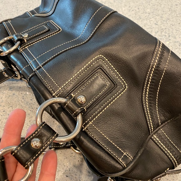Black Leather Coach Bag - Picture 10 of 10
